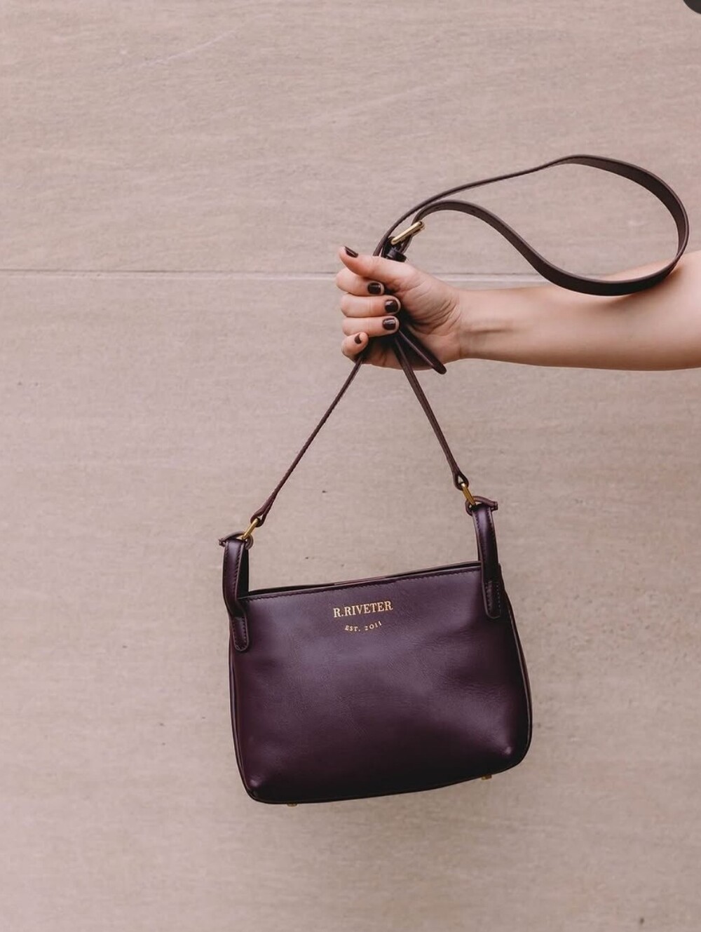 NWOT R. Riveter Connie Plum/purple Leather Crossbody